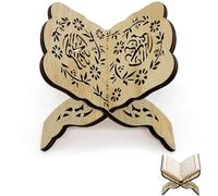 Ramadan Quran Book Holder, Qoran Holy Book Stand Wood, Stand Quran Holder, Foldable Book Holder, Reading Stand, Muslim Islamic Ramadan Decorations, Eid Mubarak Prayer Book Stand Holder