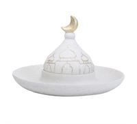 Ramadan Resin Statue Ornament,Islamic Architecture Moon & Mosque Tower Eid Mubarak Decor Collection,Islamic Cultural Decors Collection,Eid Castle Decorative Decor Resin Craft for Home Office