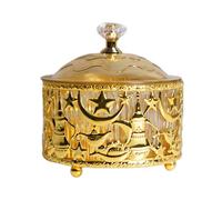 Ramadan Serving Trays, Ramadan Trays with Lid Metal Eid Mubarak Tray, Middle Eastern Arab Eid Candy Serving Plate Tea Serving Tray Dried Fruit Plate for Eid Party Activity (Style B)