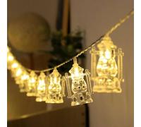 Ramadan String Lights Decorations 9.82 Feet, 20 LED Battery Operated Eid LED Moon and Star Light, Ramadan Mubarak Lantern for Home, Mantle, Window, Tree, Bedroom, Classroom Decor