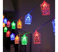 Ramadan String Lights Decorations 9.82 Feet, 20 LED Battery Operated Eid LED Moon and Star Light, Ramadan Mubarak Lantern for Home, Mantle, Window, Tree, Bedroom, Classroom Decor