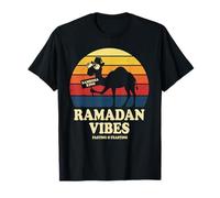 Ramadan Vibes Tasting Zero Fasting Arabic Camel Retro Art T-Shirt