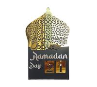 Ramadans Countdown Calendar Acrylic Eid Mubaraks Ornament Desktop Decoration For Home Use Festival Display Ornament Countdown Stand
