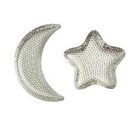 Ramadans Serving Tray Eid Mubaraks Moons Stars Shape Food Container Crescents Platter Dishes Islamics Muslims Party Decors Crescents Platter Dishes
