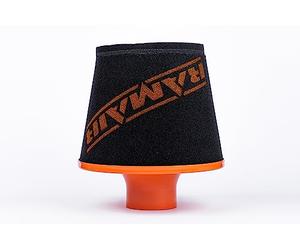 Ramair Large Foam Cone Universal Air Filter Aluminium Base 100mm OD Inlet Orange