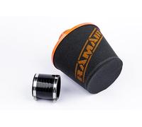 Ramair Large Foam Filter Aluminium Base 100mm OD Orange with Silicone Coupler