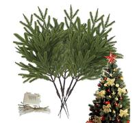Ramas De Pino Iluminadas - 5 Pieces Of Decoration Artificial De Larga Duración, Ramas De Pino Iluminadas De Navidad | Para Familiares Amigos Hogar Vacaciones Reunión Celebración Interior