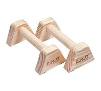 RAMASS Fitness Push Up Handles, Wooden Mini Parallettes for Gymnastics & Calisthenics - Solid Wood Construction for Superior Grip - Perfect Size for Home & Travel - Includes 1 Pair of Push Up Bar
