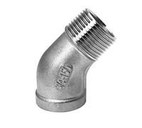RAMBEX 1/4" 3/8" 1/2" 3/4" 1" 1-1/2" 2" 304 Stainless Steel 45 Degree Elbow Female Thread To Male Thread Elbow Fitting Connector, 1pcs(2")