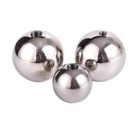 RAMBEX 1-5pcs M3 Threaded 304 Stainless Steel Drilling Balls, 5mm 6 7 8 9mm-40mm Half Hole Female Thread Blind Hole Smooth Ball Bead Solid(5mm (5pcs))