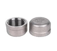 RAMBEX 1Pcs 1/2" 1-1/2" 2" 2-1/2" 3" 4" Female Thread Pipe Caps, 304 Stainless Steel Plug Heads Pipe Fitting(DN65)