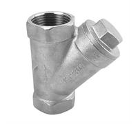 RAMBEX 1pcs 1/2" 3/4" 1" 1-1/4" 1-1/2" 2" BSPT Female Thread Y-shaped Filter, 201 Stainless Steel Y-Strainer Valve, Pipeline Water Filter(1-1/4")