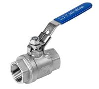 RAMBEX 1PCS 1/2", 3/4", 1" Female Thread Ball Valve, 304 Stainless Steel Medium-sized High-temperature Belt Lock Ball Valve(3/4")