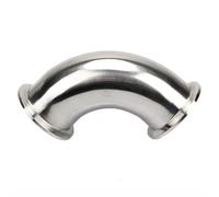 RAMBEX 1PCS 3/4" 1” 2” 3“ 19Mm-63Mm OD Sanitary Tri Clamp Ferrule 90 Degree Elbow Pipe Fitting Stainless Steel 304 Homebrew(45mm x ferrule 64)