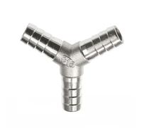 RAMBEX 1pcs 304 Stainless Steel Y Type Pagoda Three Way, 6mm, 8mm, 10mm, 12mm, 13mm 15 16mm Hose Tail Barb Connectors, Pipe Fittings(5.5mm)