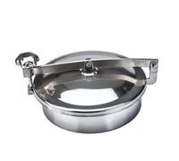 RAMBEX 1pcs Pressure Manhole Cover,Stainless Steel Sanitary Manway Cover 150mm-500mm Round Sanitary Quick Opening Manhole Doors (Color : SS316, Size : 250mm)