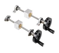 RAMBEX 3D Printer T8 Manual Sliding Table Set, 100/200/250/300/350/400/500mm Linear Rod + Copper Nut+KP/KFL08 Bearing Bracket+handwheel+Housing Bracke, 1Set(Lead 12mm KP Set,400mm)