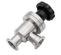 RAMBEX High Vacuum Baffle Valve, Stainless Steel Angle L-type Vacuum Valve, KF16 KF25 KF40 KF50 Gas Safety Valve, 1pcs(KF25)