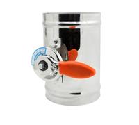 RAMBEX Stainless Steel Manual Air Damper Valve Ventilation Damper Air Duct Vent Diameter 80 100 125 150 200 250 300 350 400mm, 1pcs (Size : OD76mm)