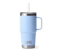 YETI Rambler Straw Mug, Stainless Steel Vacuum Insulated Mug with Stronghold Lid, Big Sky Blue, 25 oz (739 ml)