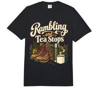Rambling and Tea Stops British Walking Design Comfort Colors Adult Heavyweight T-Shirt