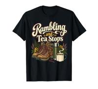 Rambling and Tea Stops British Walking Design Value Graphic T-Shirt