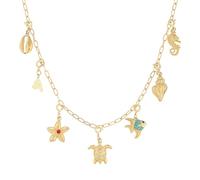 Rambling Rose 14K DIY Necklace,Beach by the Sea Gold Shell Pendant Necklaces Holiday Necklace Fruit Necklace For Women, Gold, No Gemstone