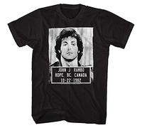 Rambo Film Series John J. Rambo Canada 1982 Mugshot Mens T-Shirt Black Unisex Mens Tees M