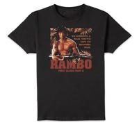 Rambo First Blood Part II Guerilla Warfare Unisex T-Shirt - Black | Size: Medium Rambo Black M