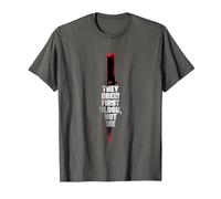 Rambo First Blood They Drew First Blood Not Me T-Shirt, Men, Asphalt Grey, 4X-Large