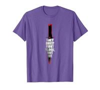 Rambo First Blood They Drew First Blood Not Me T-Shirt, Men, Purple Heather, XX-Large