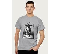Rambo Men's First Blood Forest Hunt T-Shirt in Mid Grey | Size: Medium Rambo Mid Grey M
