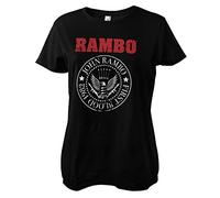 Rambo Officially Licensed First Blood 1982 Seal Women T-Shirt (Black), Small