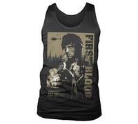 Rambo Officially Licensed First Blood Mens Tank Top Vest (Black), Medium
