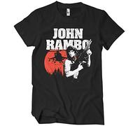 Rambo Officially Licensed John Mens T-Shirt (Black), X-Large