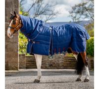 Rambo Optimo Plus 200g Medium Horse Indoor Stable Rug - Navy/Burgundy