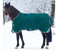 Rambo Original Lite 0g Horse Turnout Rug with Leg Arches - Green/Silver
