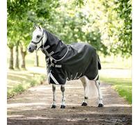 Rambo Supreme 1680D Vari-Layer Turnout Blanket, 450 Gram, Black/Thunderstorm Grey, 75"