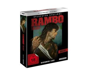 RAMBO TRILOGY 1 2 3 FIRST BLOOD / Uncut / Stallone NEW RB (4K UHD) Blu Ray