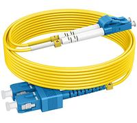 RamboCables 10ft(3m) OS2 SC to LC Single Mode Fiber Patch Cables, Options 1ft~200ft, Fiber Optical Cable 10G SMF LSZH Duplex 9/125μm OD 2.0mm