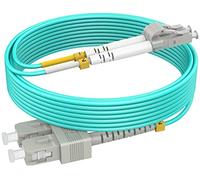 RamboCables 1ft(0.3m) OM4 SC LC Fiber Patch Cables MMF Multimode, Options 1ft~200ft, Fiber Optic Cable Duplex, 50/125μm 40G/100G LSZH OD 2.0mm