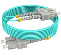 RamboCables 20ft(7m) OM4 SC SC Fiber Patch Cables MMF Multimode, Options 1ft~200ft, Fiber Optic Cable Duplex, 50/125μm 40G/100G LSZH OD 2.0mm