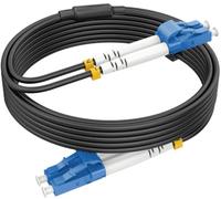 RamboCables 330ft/100m Outdoor Fiber Optic Cable, LC to LC Single Mode Fiber Patch Cable Armored (OS1/OS2 Compatible), 10GB 9/125um LSZH OD 3.0MM Black ?