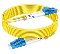 RamboCables 3ft(1m) LC-LC OS2 Single Mode Fiber Optic Patch Cable, 10G SMF LSZH 9/125μm 1310/1550nm, Compatible with Network Switch, Router, Server