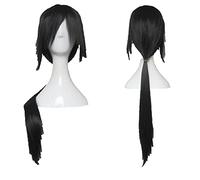 Rambut Palsu IHYAMS Wig Cosplay Sintetis Panjang 80Cm Rambut Palsu Kostum Hitam Aph Yao Uchiha Itachi + Topi Wig