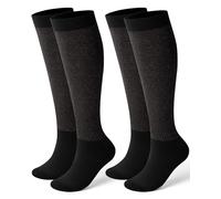 Ramede 2 Pairs Cut Resistant Hockey Socks Performance Black A5 Level Protection Knee High Hock Socks for Hockey Players Coaches Gardener