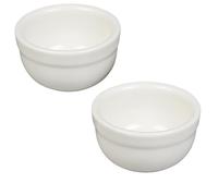 Ramekins Ceramic Bowls 7cm Set of 2 Ceramic Ramekins 50ml Souffle Dishes Pie Mould White Dipping Sauce Dishes for Baking, Souffle, Custard Pudding.