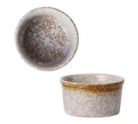 Ramekins Set, 120ml, Creme Brulee Ramekins, Souffle Dish Oven Proof Dishes, Souffle Ramekins, Ramekins For Air Fryer-gray and yellow-Set of 2