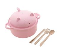 Ramen Bowl Set with Strainer Ramen Noodles Bowl Set with Chopsticks Spoon and Fork College Dorm Room for Girls Boys