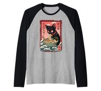 Ramen Cat Kawaii Y2K - Anime Manga Japan Retro Design Raglan Baseball Tee